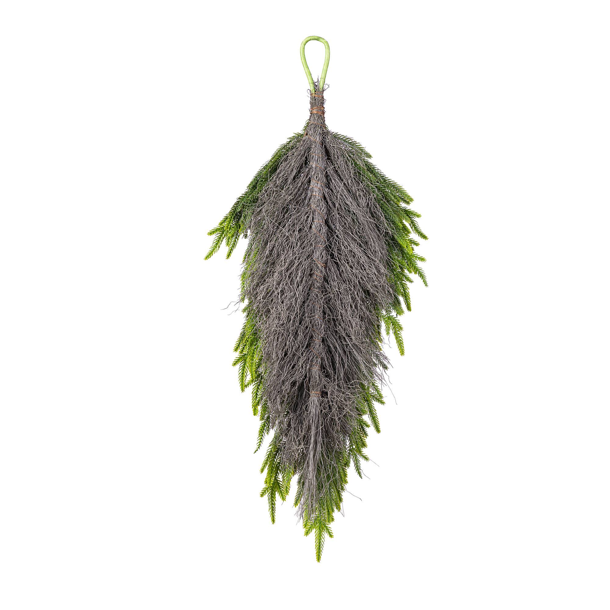 Glitzhome® 31.5"H Christmas Greenery PE Teardrop